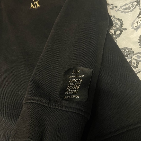 Armani Exchange Black and Gold Hoodie Casual Style - Picture 5 of 9